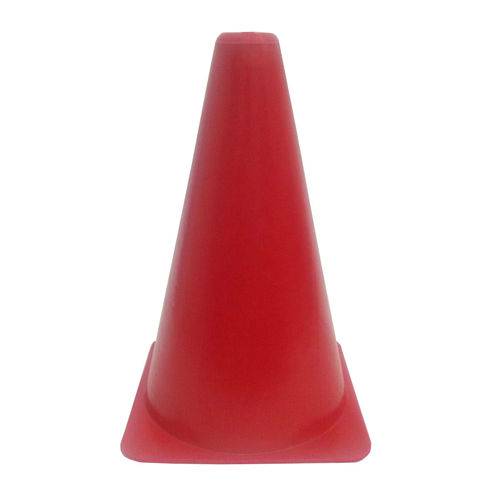 Tamanhos, Medidas e Dimensões do produto Mini Cone de Borracha Esportivo Flexível Fitness Funcional para Treino 20cm Cor Vermelho Plastcor
