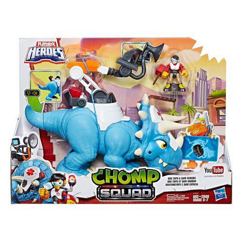 Tamanhos, Medidas e Dimensões do produto Mini Figuras - Playskool Heroes - Chomp Squad - Dout Tops - Hasbro