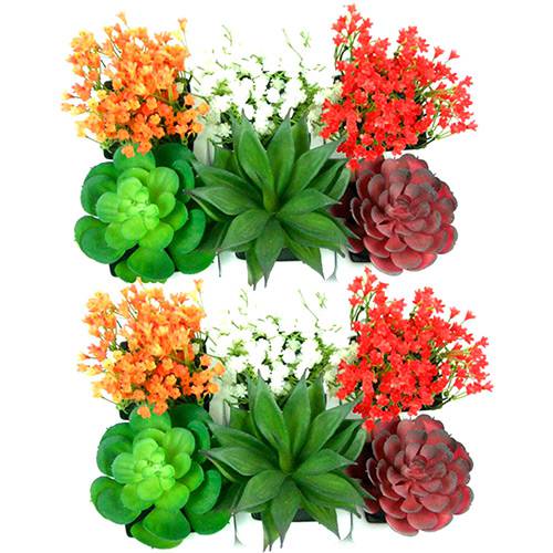 Tamanhos, Medidas e Dimensões do produto Mini Flores Artificiais Kit com 12 Flores - BTC KF0031