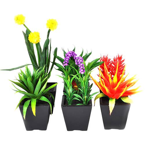 Tamanhos, Medidas e Dimensões do produto Mini Flores Artificiais Kit com 6 Flores - BTC KF0032