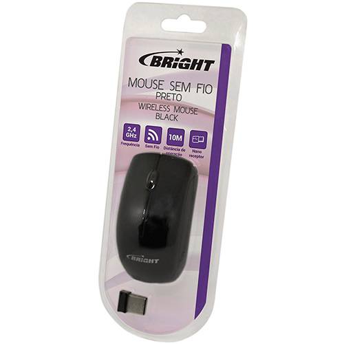 Tamanhos, Medidas e Dimensões do produto Mini Mouse Bright Sem Fio USB 2.4 Ghz