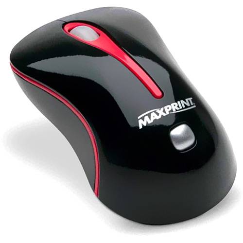 Tamanhos, Medidas e Dimensões do produto Mini Mouse Óptico USB Preto/Vermelho - Maxprint