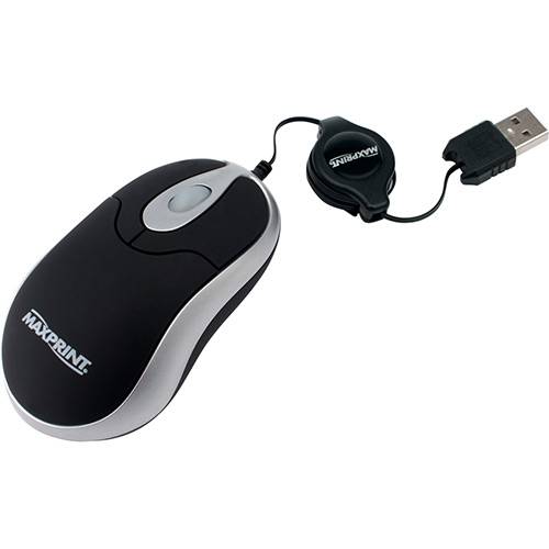 Tamanhos, Medidas e Dimensões do produto Mini Mouse Ótico Retrátil USB - Maxprint
