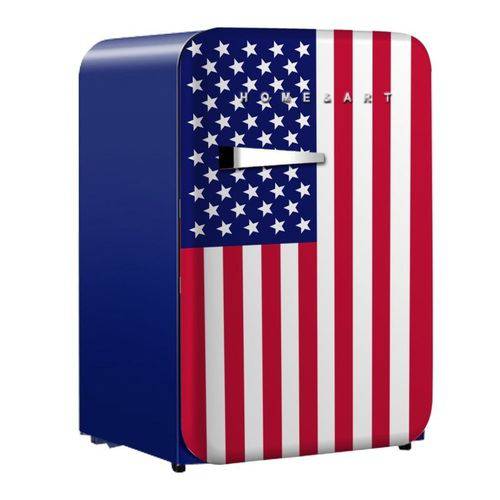 Tamanhos, Medidas e Dimensões do produto Mini Refrigerador Retro Home & Art 106 Litros Bandeira Usa