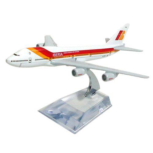 Tamanhos, Medidas e Dimensões do produto Miniatura Boeing 747-200 Iberia - 16 Cm