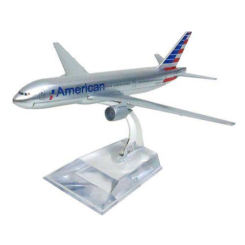 Tamanhos, Medidas e Dimensões do produto Miniatura Boeing 777 American - 16 Cm