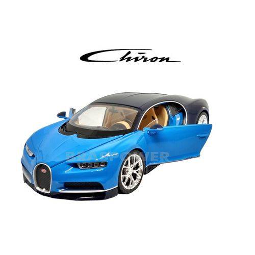 Tamanhos, Medidas e Dimensões do produto Miniatura Bugatti Chiron Azul - Nex Models Escala 1:24