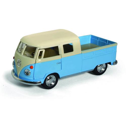 Tamanhos, Medidas e Dimensões do produto Miniatura Carrinho de Coleção Volkswagen Kombi Pickup Cabine Dupla Ano 1963 Escala 1/34 Kinsmart