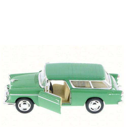 Tamanhos, Medidas e Dimensões do produto Miniatura Carro de Coleção Chevrolet Chevy Nomad Ano 1955 Cor Verde