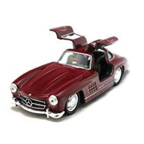 Tamanhos, Medidas e Dimensões do produto Miniatura Carro de Coleção Mercedes-benz 300sl 1/34 Vintage Cor Bordô