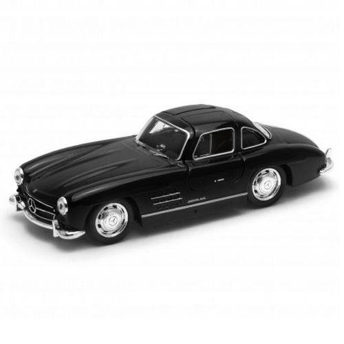 Tamanhos, Medidas e Dimensões do produto Miniatura Carro de Coleção Mercedes-benz 300sl Antiga Promoção Cor Preto Welly