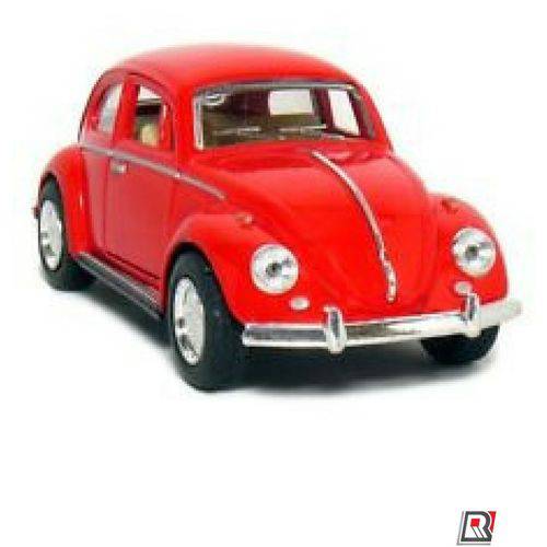 Tamanhos, Medidas e Dimensões do produto Miniatura Carro de Coleção Volkswagen Fusca Ano 1967 Escala 1/32 Kinsmart Cor Vermelho