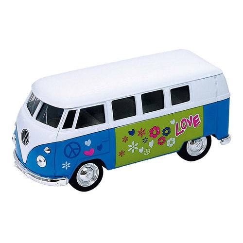 Tamanhos, Medidas e Dimensões do produto Miniatura Carro de Coleção Volkswagen T1 Bus / Kombi Ano 1963 Cor Azul