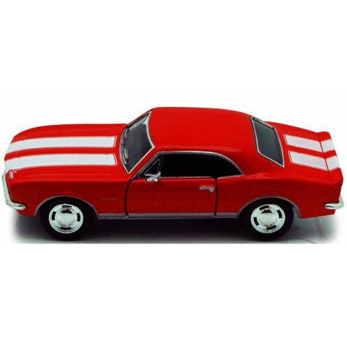 Tamanhos, Medidas e Dimensões do produto Miniatura Coleção Chevrolet Camaro Z/28 Ano 1967 Vermelho 1/37 Vintage Kinsmart