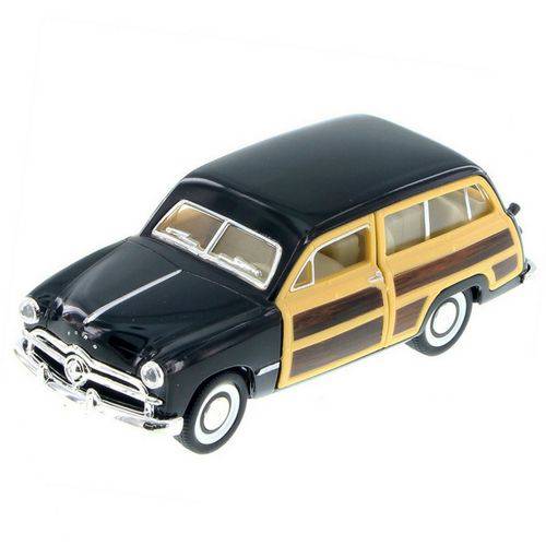 Tamanhos, Medidas e Dimensões do produto Miniatura de Coleção Ford Antigo Woody Wagon 1949 1/40 Ferro Cor Preto
