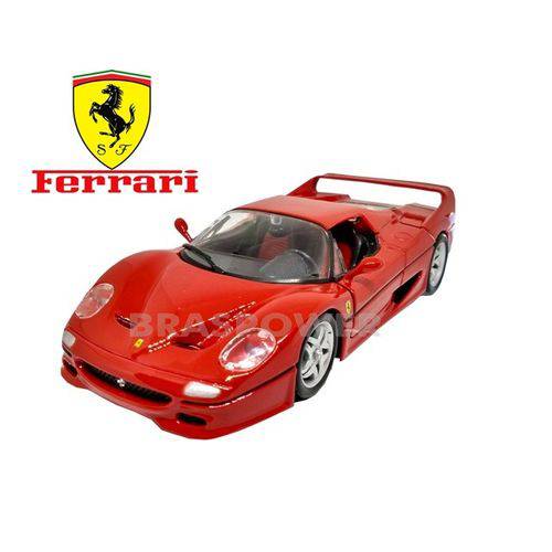 Tamanhos, Medidas e Dimensões do produto Miniatura Ferrari F50 Vermelha Bburango Escala 1:24