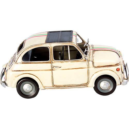 Tamanhos, Medidas e Dimensões do produto Miniatura Fiat 500 Branco - Oldwya