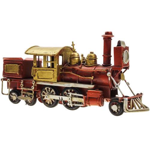 Tamanhos, Medidas e Dimensões do produto Miniatura Trem Maria Fumaça Locomotiva em Metal Retro Antigo Decorativo 1210A-5449