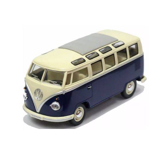 Tamanhos, Medidas e Dimensões do produto Miniatura Volkswagen Kombi Clássica 1962 Azul 1/24