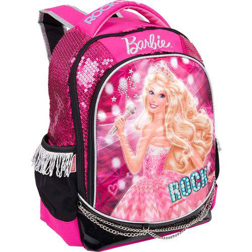 Tamanhos, Medidas e Dimensões do produto Mochila Barbie Rock N' Royals Rosa Grande 39cm