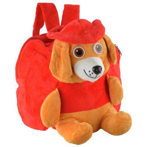 Tamanhos, Medidas e Dimensões do produto Mochila Infantil Pelucia 3D Cachorro Chapéu Vermelho CBRN07431