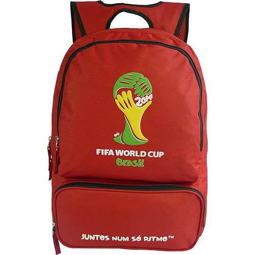 Tamanhos, Medidas e Dimensões do produto Mochila Logo Copa do Mundo FIFA - Poliéster Vermelha