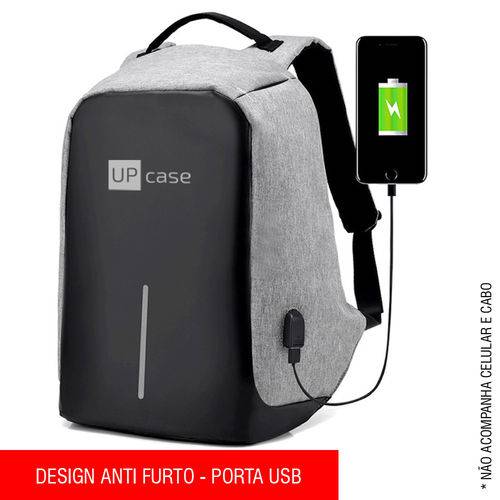 Tamanhos, Medidas e Dimensões do produto Mochila para Notebook Até 15' Anti Furto Guardian - Porta USB - Original UP Case