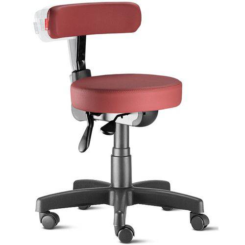 Tamanhos, Medidas e Dimensões do produto Mocho Ergonômico Estética Slim Vermelho Escuro CB49