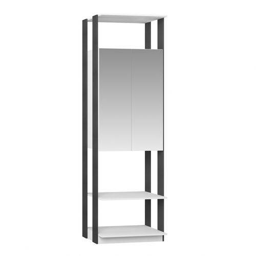 Tamanhos, Medidas e Dimensões do produto Módulo Closet com Espelho 2 Portas Clothes Be Mobiliário Branco/Espresso