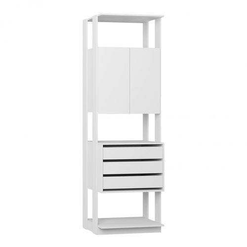 Tamanhos, Medidas e Dimensões do produto Módulo Closet 2 Portas 3 Gavetas Clothes Be Mobiliário Branco