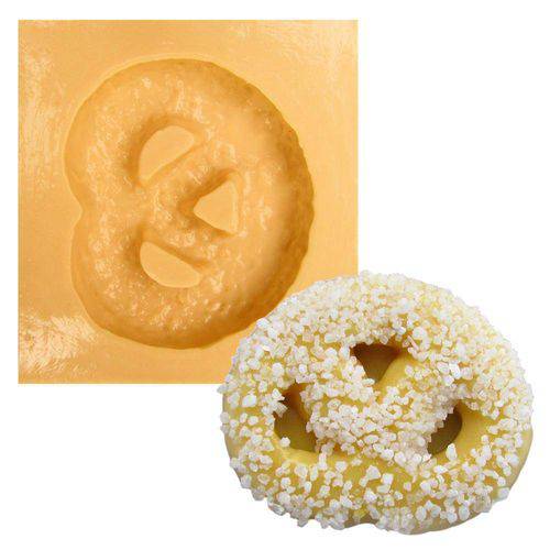 Tamanhos, Medidas e Dimensões do produto Molde de Silicone para Biscuit Casa da Arte - Modelo: Bolacha Biscoito com Furo 391