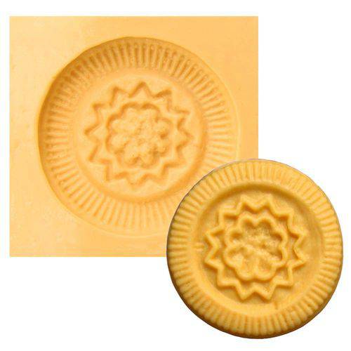 Tamanhos, Medidas e Dimensões do produto Molde de Silicone para Biscuit Casa da Arte - Modelo: Bolacha Nova 267