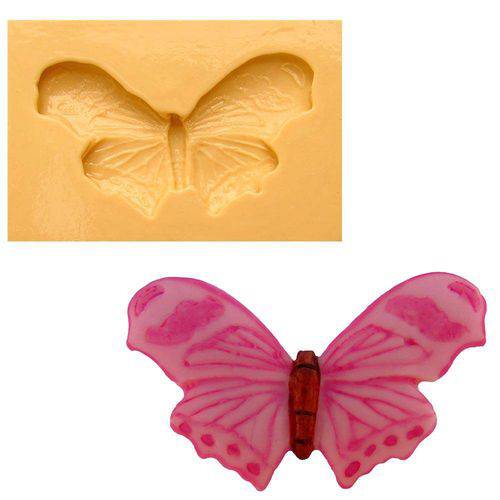 Tamanhos, Medidas e Dimensões do produto Molde de Silicone para Biscuit Casa da Arte - Modelo: Borboleta do Campo 678