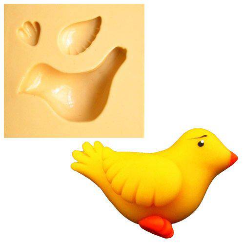 Tamanhos, Medidas e Dimensões do produto Molde de Silicone para Biscuit Casa da Arte - Modelo: Canarinho 1265