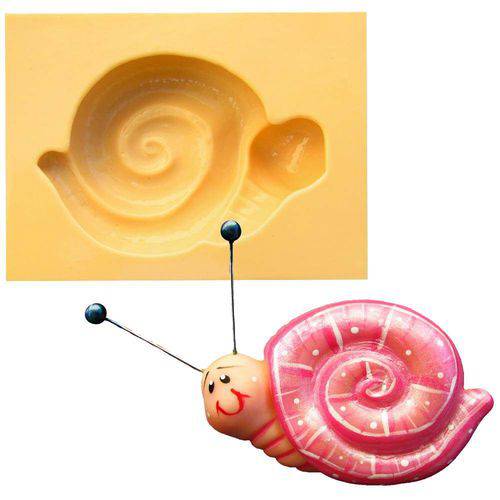 Tamanhos, Medidas e Dimensões do produto Molde de Silicone para Biscuit Casa da Arte - Modelo: Caracol 1290