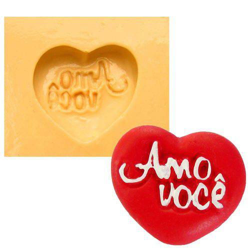 Tamanhos, Medidas e Dimensões do produto Molde de Silicone para Biscuit Casa da Arte - Modelo: Coração Love 780