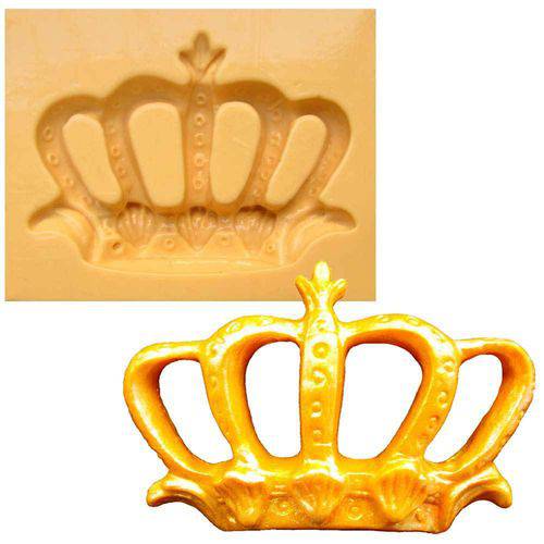 Tamanhos, Medidas e Dimensões do produto Molde de Silicone para Biscuit Casa da Arte - Modelo: Coroa de Rei 1288