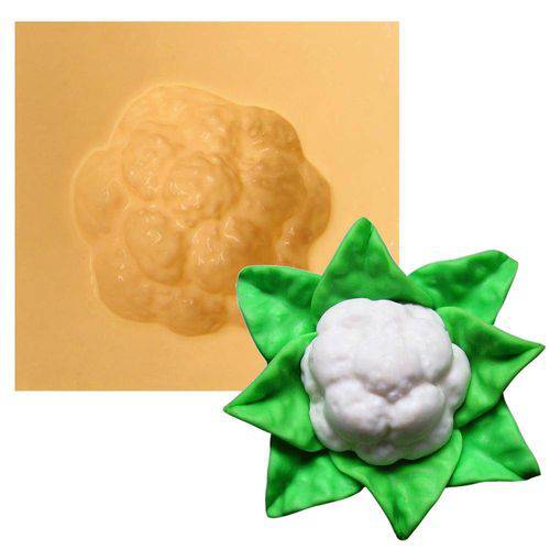 Tamanhos, Medidas e Dimensões do produto Molde de Silicone para Biscuit Casa da Arte - Modelo: Couve-Flôr 284