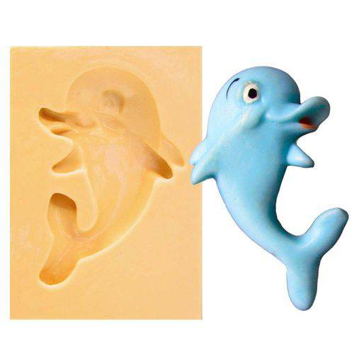 Tamanhos, Medidas e Dimensões do produto Molde de Silicone para Biscuit Casa da Arte - Modelo: Golfinho Flipper 144