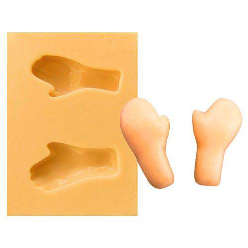 Tamanhos, Medidas e Dimensões do produto Molde de Silicone para Biscuit Casa da Arte - Modelo: Mãos Mini 092