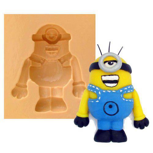 Tamanhos, Medidas e Dimensões do produto Molde de Silicone para Biscuit Casa da Arte - Modelo: os Minions Carl 1212