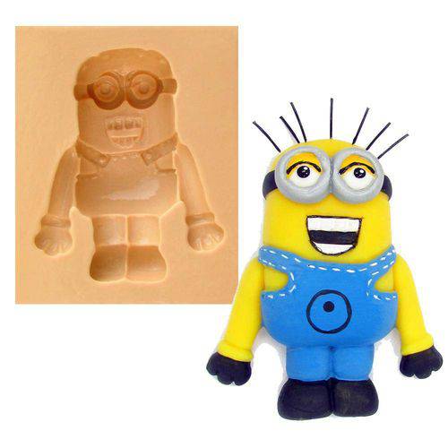 Tamanhos, Medidas e Dimensões do produto Molde de Silicone para Biscuit Casa da Arte - Modelo: os Minions Phil 1211