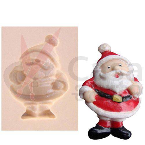 Tamanhos, Medidas e Dimensões do produto Molde de Silicone para Biscuit Casa da Arte - Modelo: Papai Noel Corpo Inteiro N011