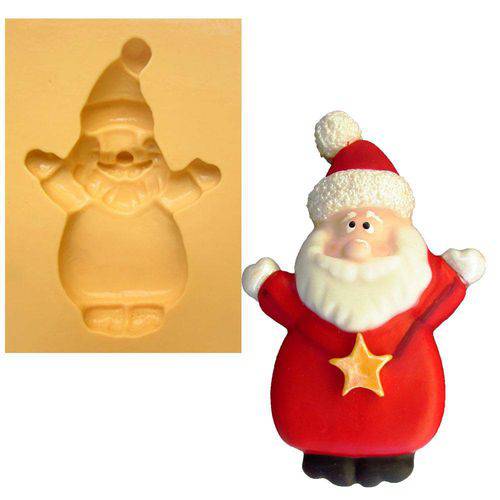 Tamanhos, Medidas e Dimensões do produto Molde de Silicone para Biscuit Casa da Arte - Modelo: Papai Noel Feliz 62