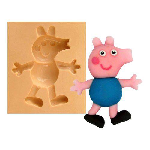 Tamanhos, Medidas e Dimensões do produto Molde de Silicone para Biscuit Casa da Arte - Modelo: Pp - George da Peppa 1214