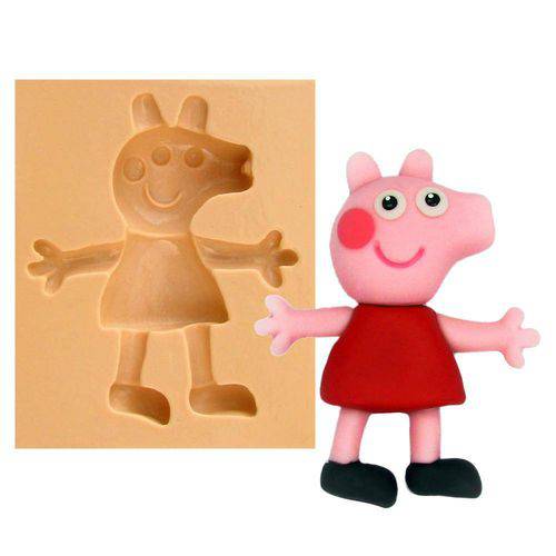 Tamanhos, Medidas e Dimensões do produto Molde de Silicone para Biscuit Casa da Arte - Modelo: Pp - Peppa 1213