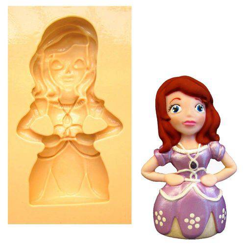 Tamanhos, Medidas e Dimensões do produto Molde de Silicone para Biscuit Casa da Arte - Modelo: Princesa Sofia 1243