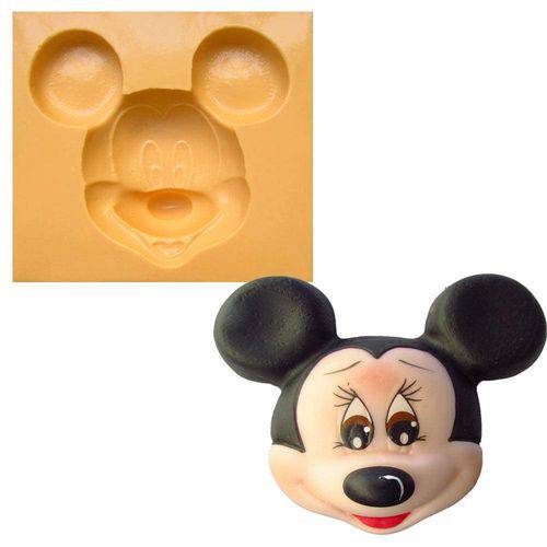 Tamanhos, Medidas e Dimensões do produto Molde de Silicone para Biscuit Casa da Arte - Modelo: Rosto Grande do Mickey 1274