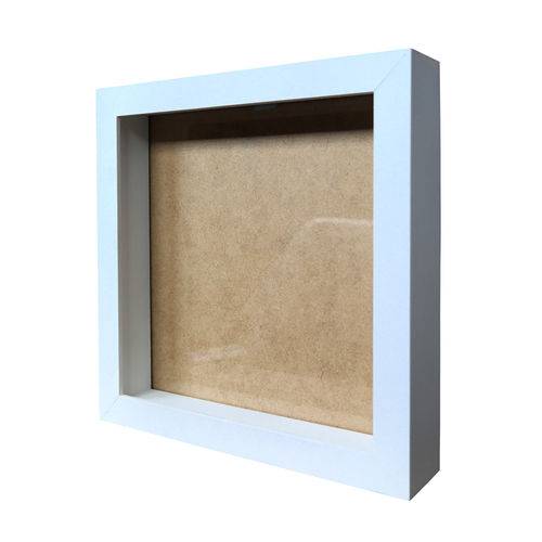 Tamanhos, Medidas e Dimensões do produto Moldura Caixa Alta 22x22cm Branco com Vidro- Kit de 5