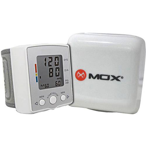 Tamanhos, Medidas e Dimensões do produto Monitor de Pressão Arterial Digital Automático de Pulso M102 - Mox
